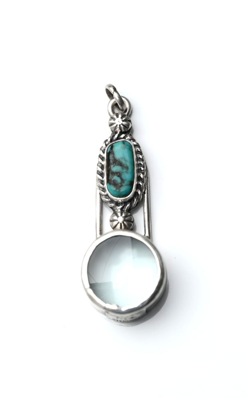 Sterling Silver Southwest Jewelers Loupe with Blue Turquoise0