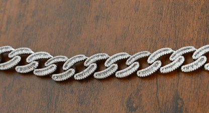Huge Iced out Sterling Silver Miami Cuban Chain Box Clasp Pave Set CZ2