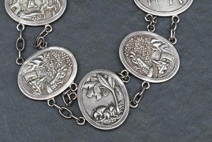 High Quality Antique 1900s Japanese Sterling Silver Grade Storyteller Belt5