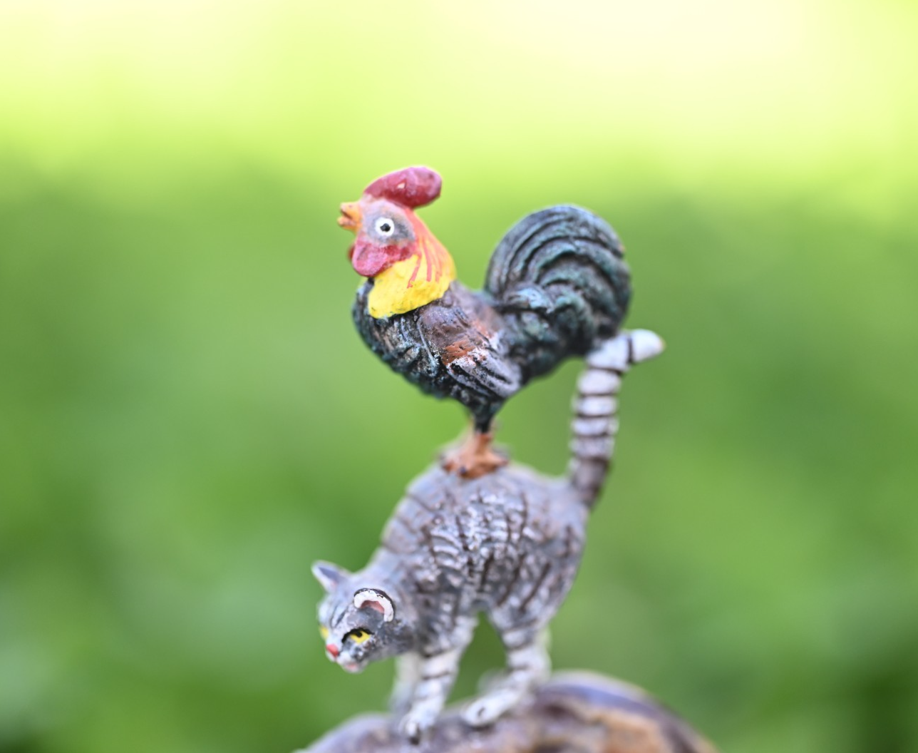 Austrian Vienna Cold Painted Bronze Figural Group of "Bremen Town Musicians"10