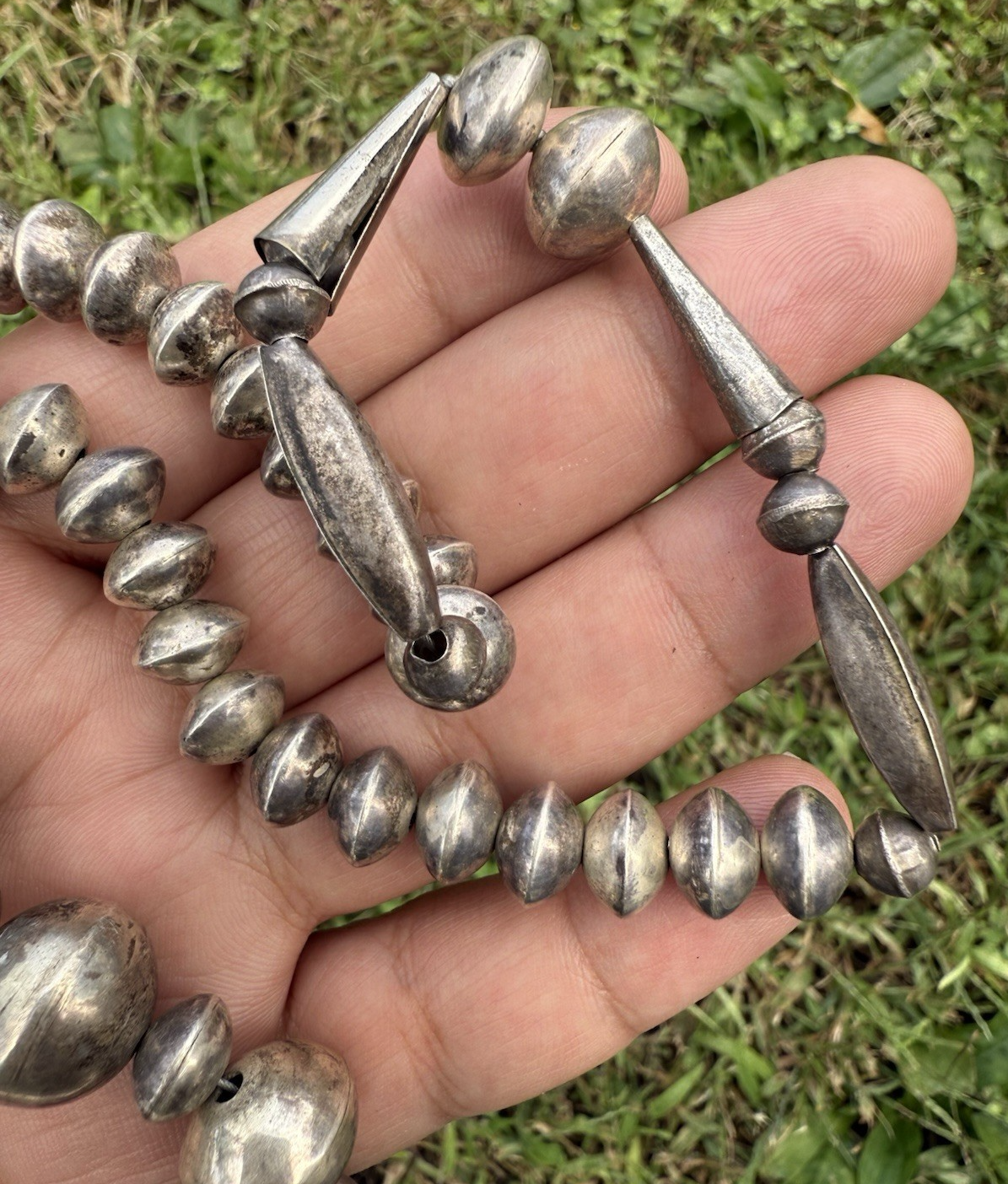 Vintage Southwestern Sterling Silver "Navajo Pearls" Beaded Necklace5
