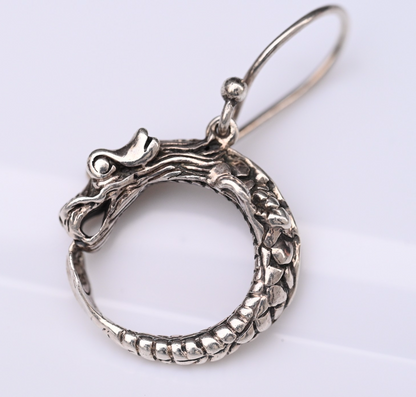 Vintage Pair of John Hardy Sterling Silver Naga Dragon Dangle Drop Earrings6