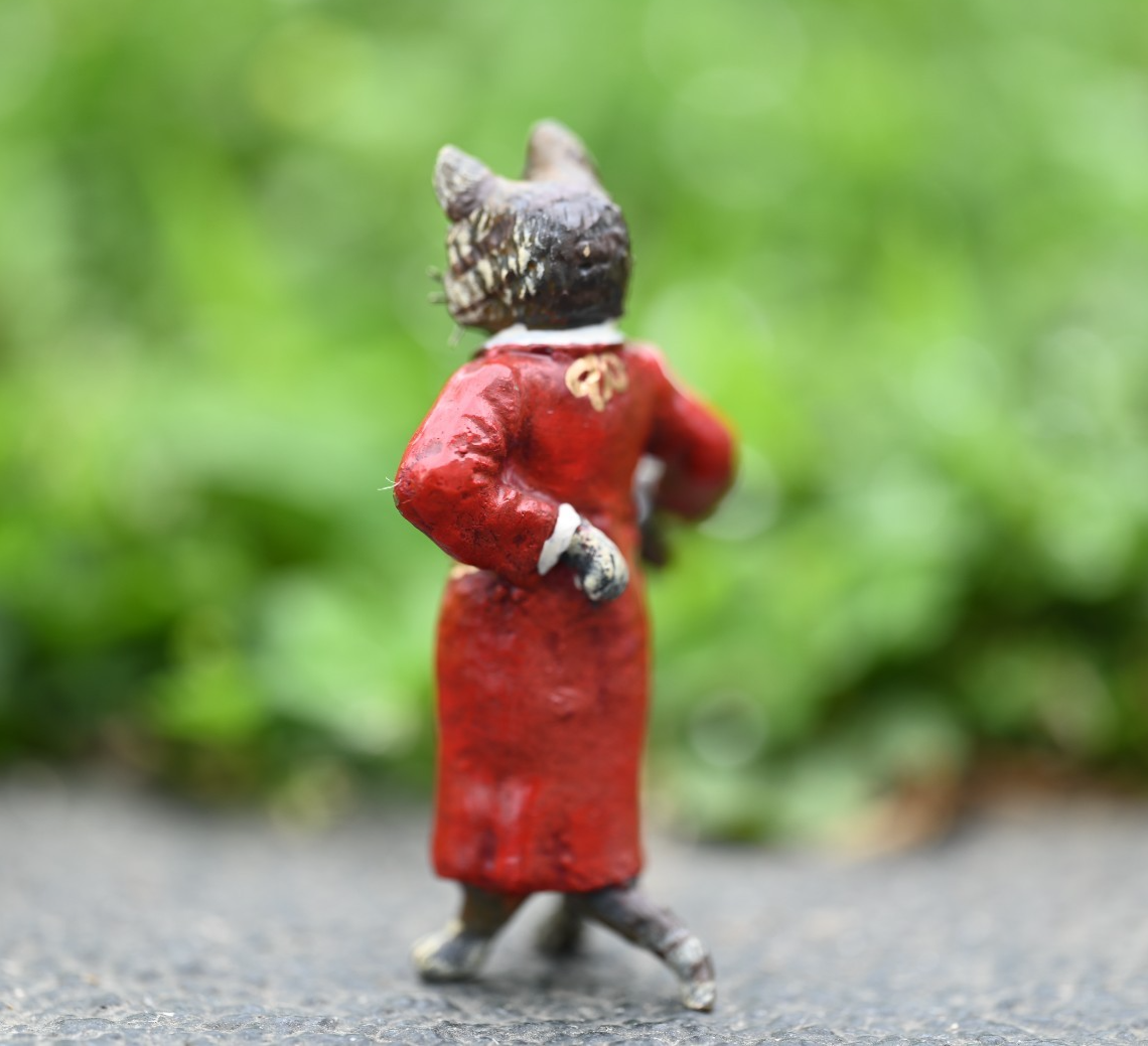 Fritz Bermann Austrian Vienna Cold Painted Bronze of Gentleman Cat Smoking3