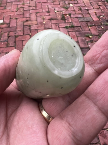 Elegant Antique / Vintage Chinese Hand Carved Natural Jade Snuff Bottle9