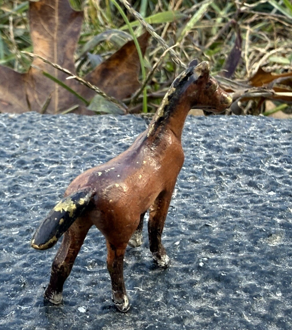 Antique Austrian Vienna Cold Painted Bronze Figure of Young Horse3