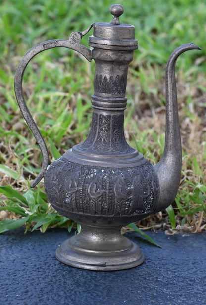 Stunning Antique 1900s Middle Eastern Silver Coffee / Teapot Signed*0