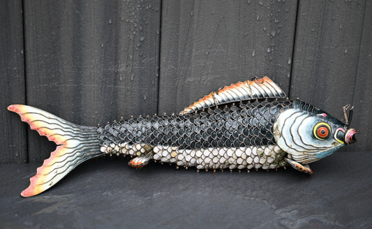 Amazing Life - Size Chinese Enameled Export Silver Articulated Koi Fish0