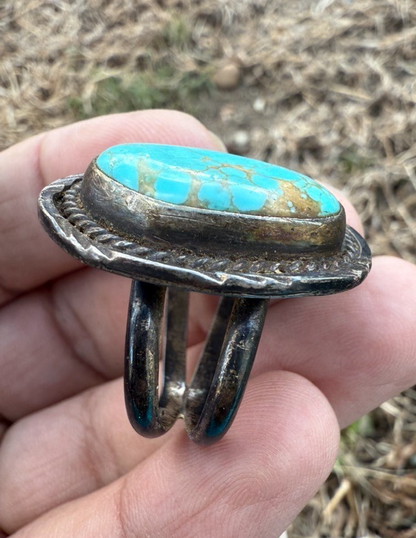 Beautiful Southwestern Sterling Silver & Turquoise Gemstone Ring3