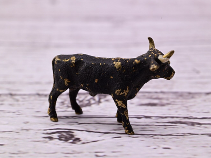 Small Early Antique Cold Painted Austrian Vienna Bronze Black Bull5