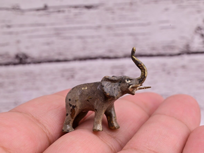 Awesome Antique Austrian Vienna Cold Painted Bronze Figure of Tiny Elephant0
