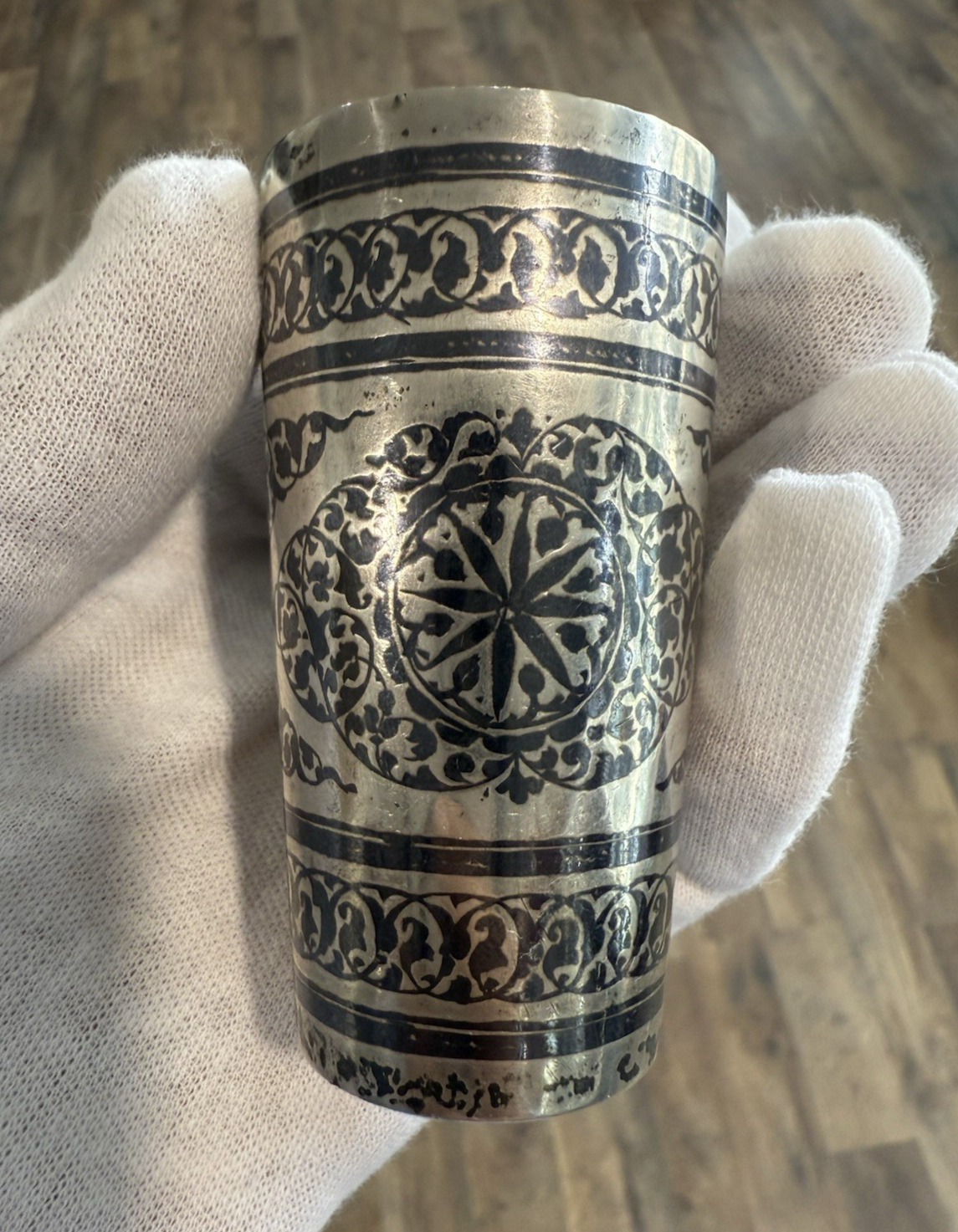 Antique or Vintage European Silver Niello Cup or Beaker with Early Hallmarks3