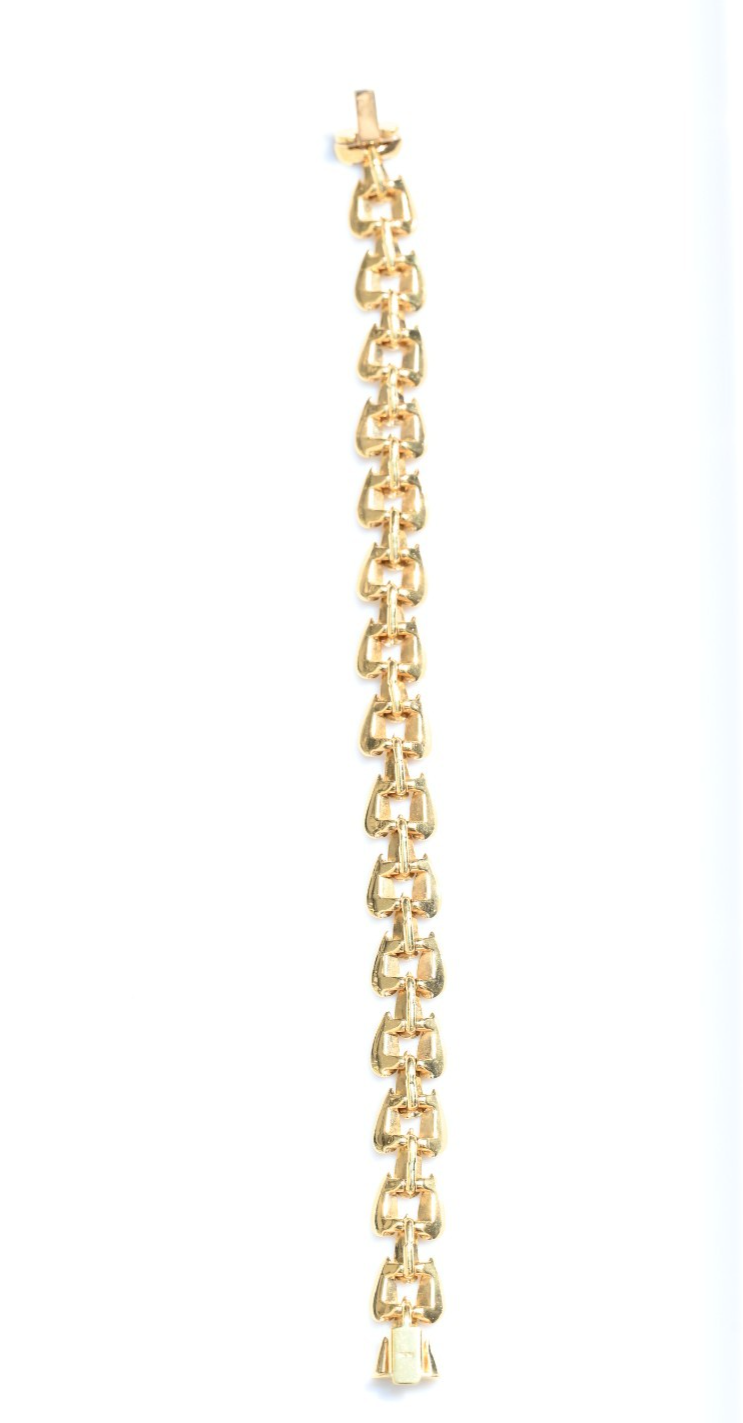 Hard to Find Designer Robert Lee Morris 18K Yellow Gold Dart Motif Bracelet7
