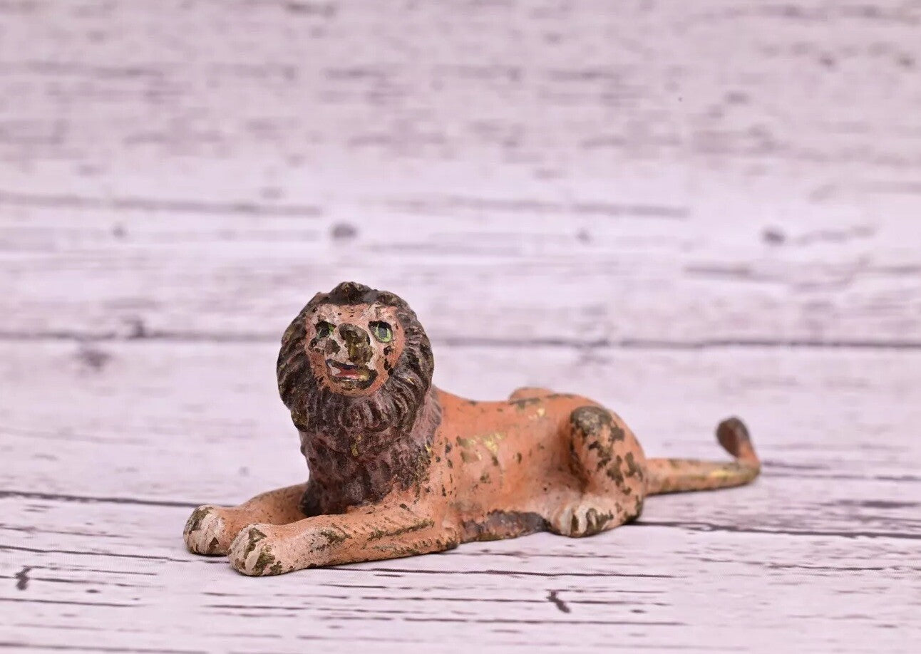 Early Antique Austrian Vienna Bronze Figure of Sitting Lion0