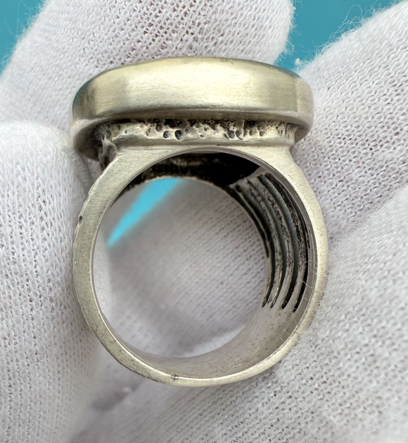 Retired Silpada Sterling Silver Bronzite Ring with Brown Earth Stone2