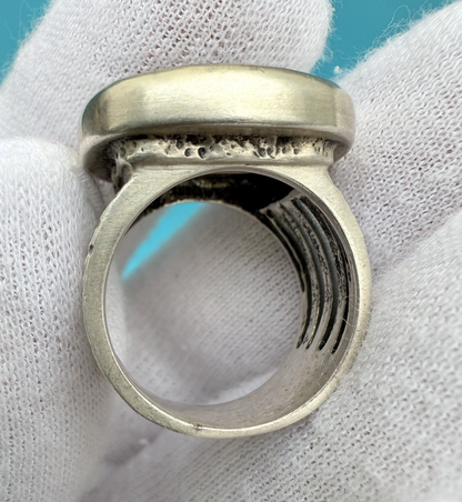 Retired Silpada Sterling Silver Bronzite Ring with Brown Earth Stone2