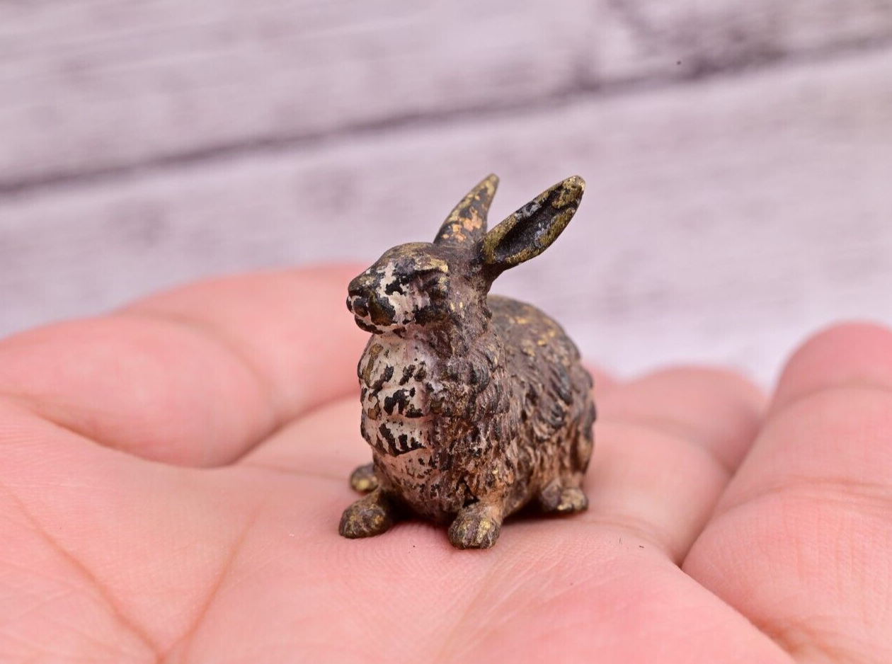 Fine Quality Antique Cold Painted Austrian Vienna Bronze Figure of Rabbit3