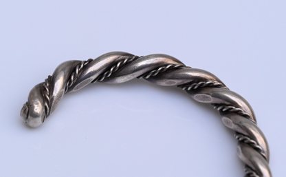 Southwestern or Native American Twisted Wire / Rope Twist Sterling Cuff Bracelet5