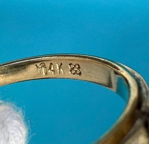 Gorgeous Vintage 14k Yellow Gold Ring W/ .25 Ct Diamond Solitaire10