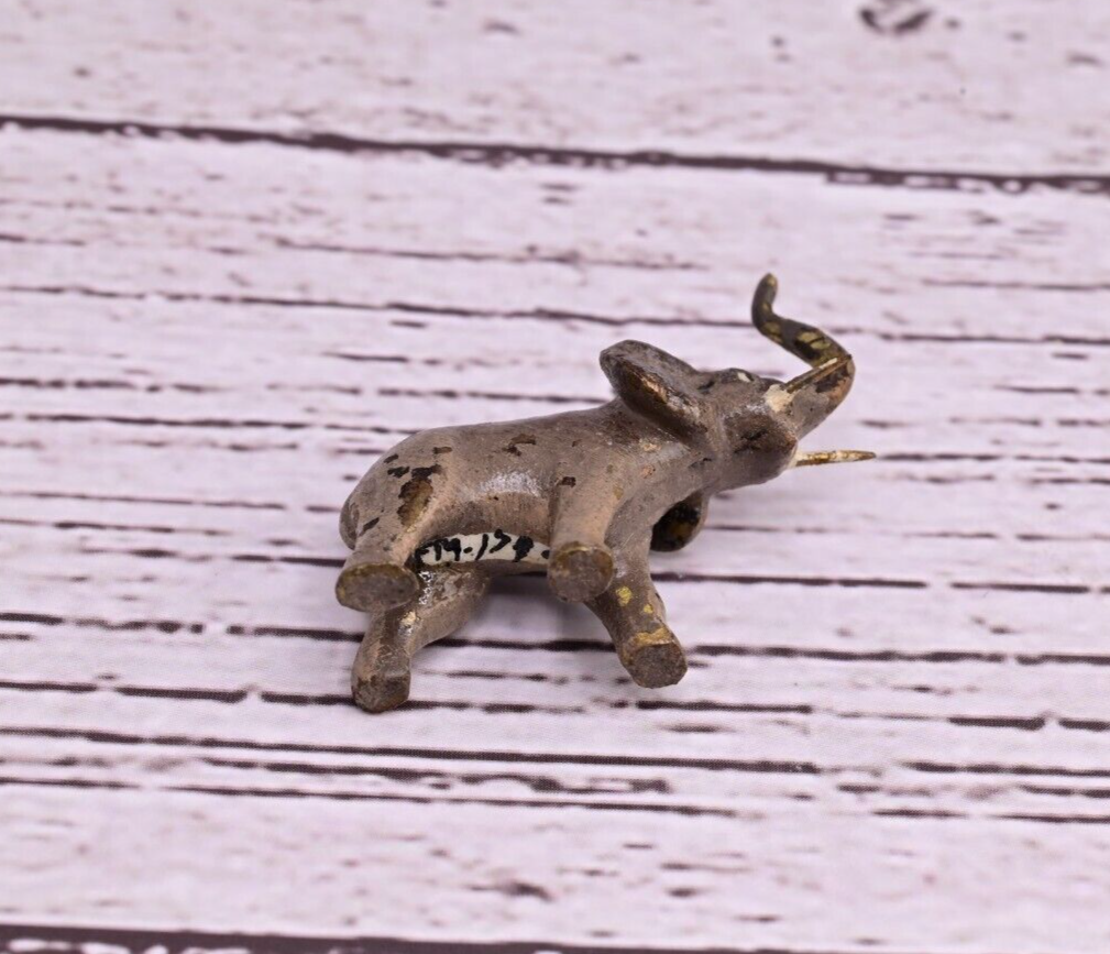 Awesome Antique Austrian Vienna Cold Painted Bronze Figure of Tiny Elephant12