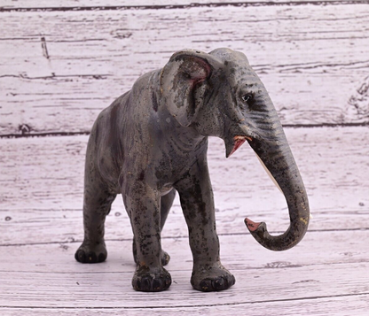 Stunning Large Antique Austrian Vienna Cold Painted Bronze Figure of Elephant5