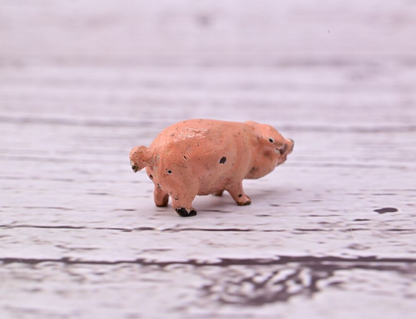 Super Tiny Antique Austrian Vienna Cold Painted Bronze Figure of Pink Pig3