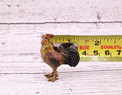 Gorgeous Antique Austrian Vienna Cold Painted Bronze Figure of Roost12