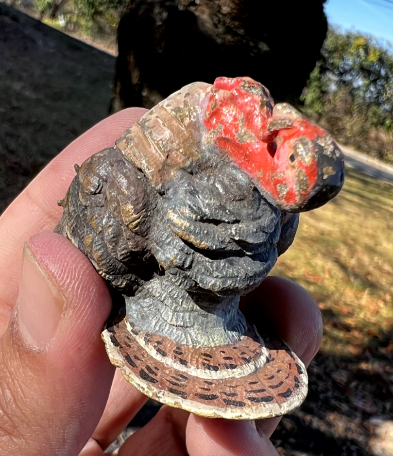 Beautiful  Antique Austrian Vienna Cold Painted Bronze Figure of Turkey6