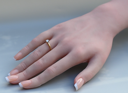 Gorgeous 14K Yellow Gold .25 ct Diamond Solitaire Ring4