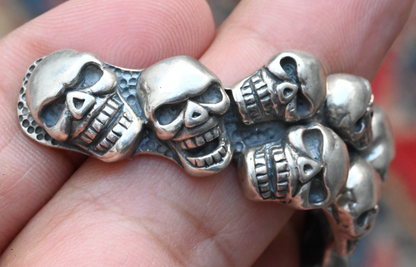 Fantastic Sterling Silver Cuff Bracelet with Skull Design8