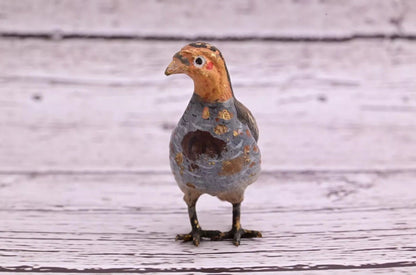 Cute Tiny Antique Austrian Vienna Cold Painted Bronze Figure of Game Bird2
