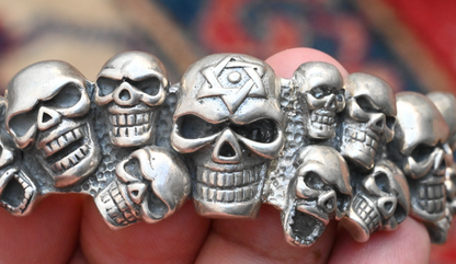 Fantastic Sterling Silver Cuff Bracelet with Skull Design6