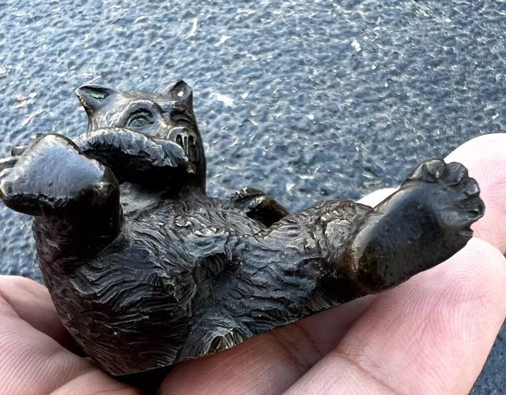 Awesome Austrian Vienna Style Bronze Paperweight of Playful Bear4