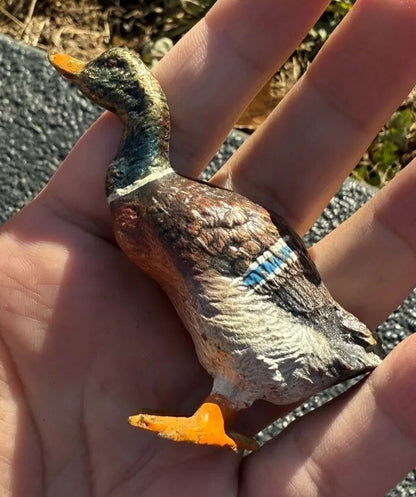 Detailed Antique Austrian Vienna Cold Painted Bronze Figure of Mallard Duck2