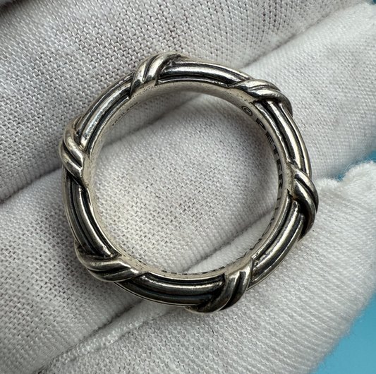 Elegant Twisted Rope Design Sterling Silver Ring by Peter Thomas Roth0
