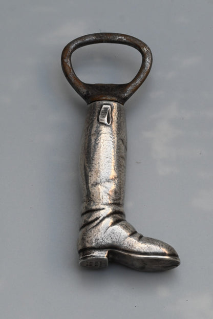 Collectible Antique Sterling Silver Riding Boot Corkscrew and Bottle Opener5
