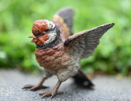 Amazing Life - Like Austrian Vienna Cold Painted Bronze Figure of Goldfinch Bird3
