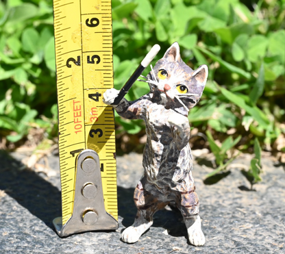 Fritz Bergmann  Austrian Vienna Cold  Painted Bronze Cat Orchestra Composer5