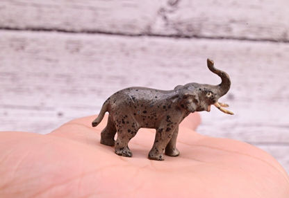 Original Tiny Antique Austrian Vienna Cold Painted Bronze of Elephant8