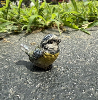 Original Antique Austrian Vienna Cold Painted Bronze of Great Tit Songbird2