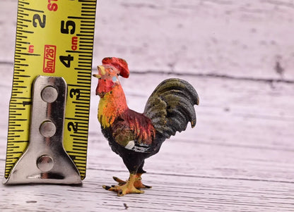 Colorful Antique Austrian Vienna Cold Painted Bronze Figure of Miniature Rooster15