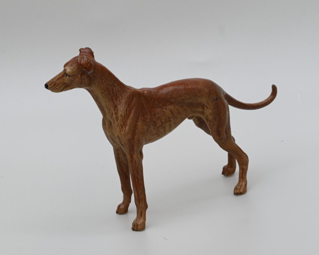 Vintage Austrian Vienna Cold Painted Bronze Figure of Italian Greyhound4