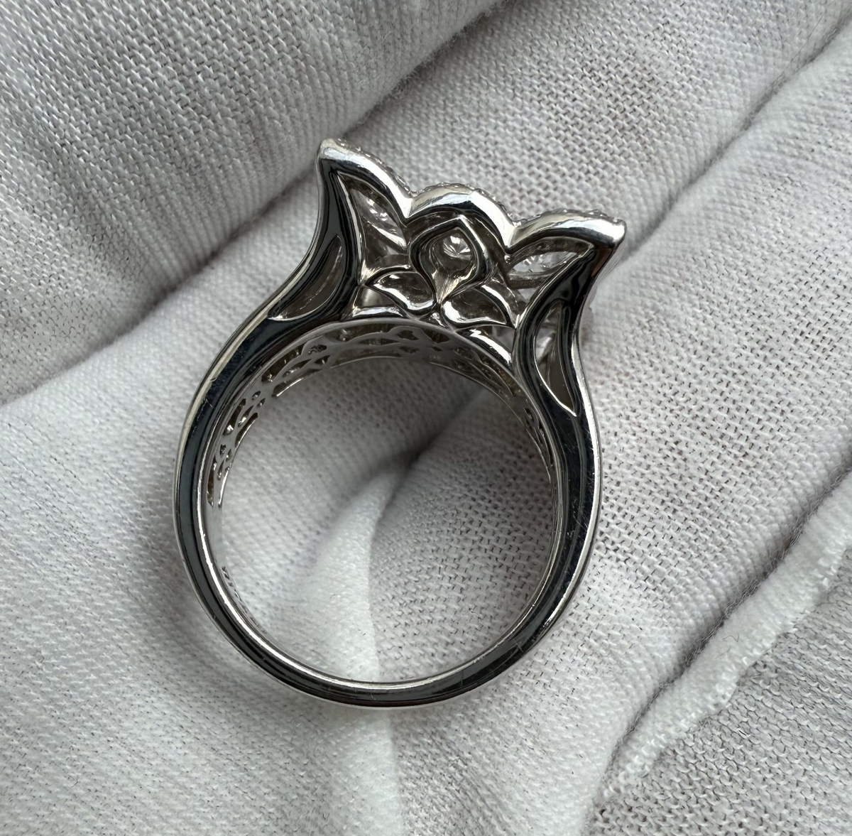Lovely Vintage Ritani Silver Ring CZ Square Sterling5