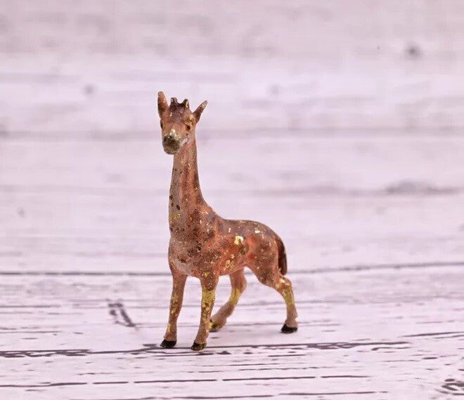 High Quality Antique Austrian Vienna Cold Painted Bronze Figure of Small Giraffe11