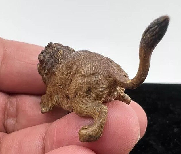 Super Awesome Austrian Vienna Small Miniature Lion Antiques 1900s Cold Painted5