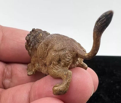 Super Awesome Austrian Vienna Small Miniature Lion Antiques 1900s Cold Painted5