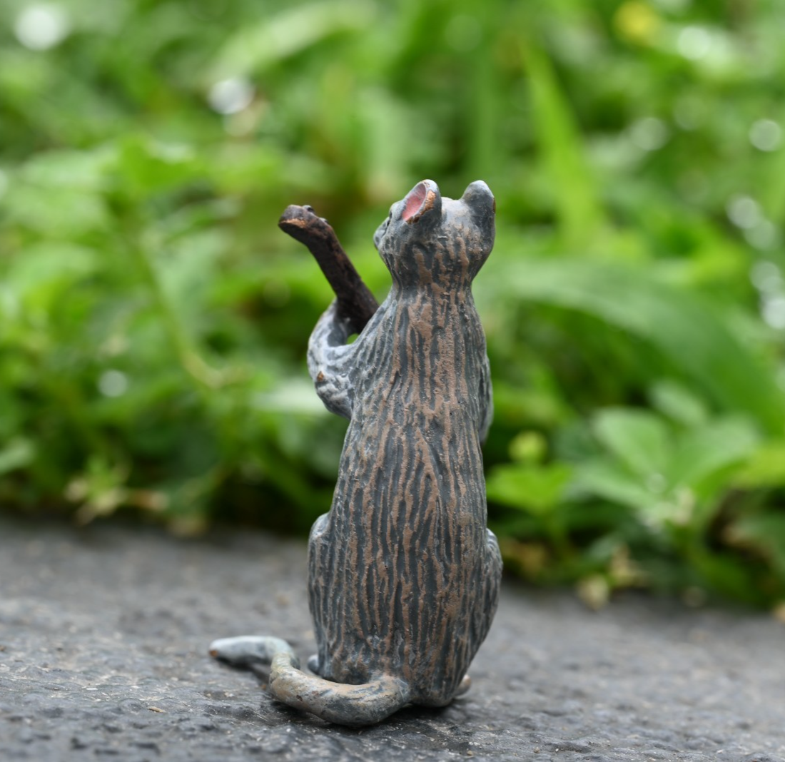 Fritz Bermann Austrian Vienna Cold Painted Bronze Mouse / Rat Playing a Mandolin2