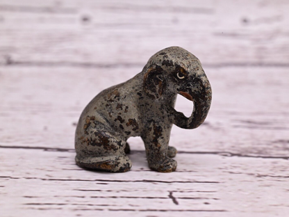 Antique Austrian Vienna Cold Painted Bronze Figure of Miniature Baby Elephant8