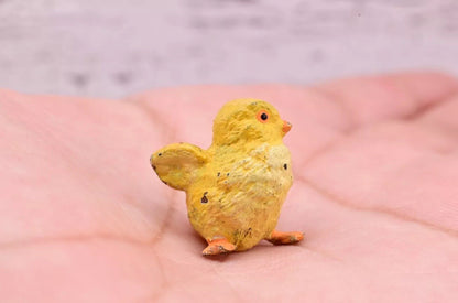 Cute Tiny Antique Austrian Vienna Cold Painted Bronze Figure of Yellow Chick4