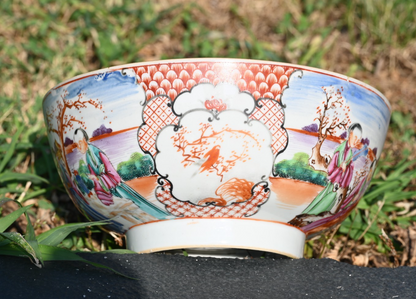 Authentic 18th C. Chinese Famille Rose "Mandarin" Palette Export Porcelain Bowl5