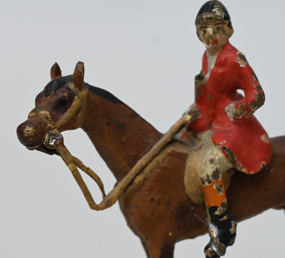 Miniature Antique Austrian Vienna Cold Painted Bronze Fox Hunt Figural Group8